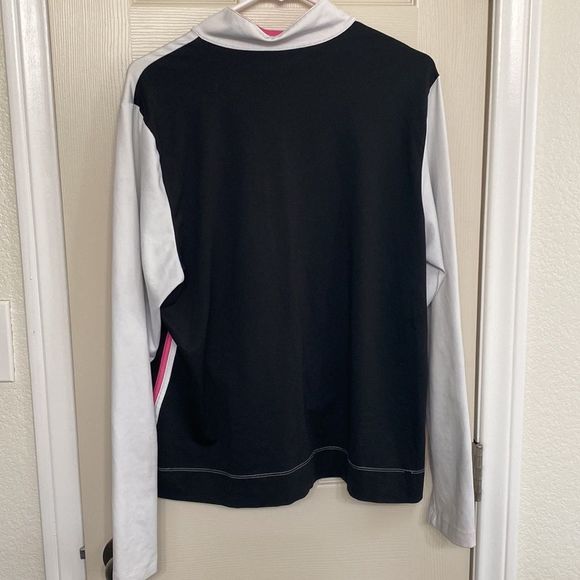 Izod - black, pink, and white full zip jacket - Picture 2 of 8